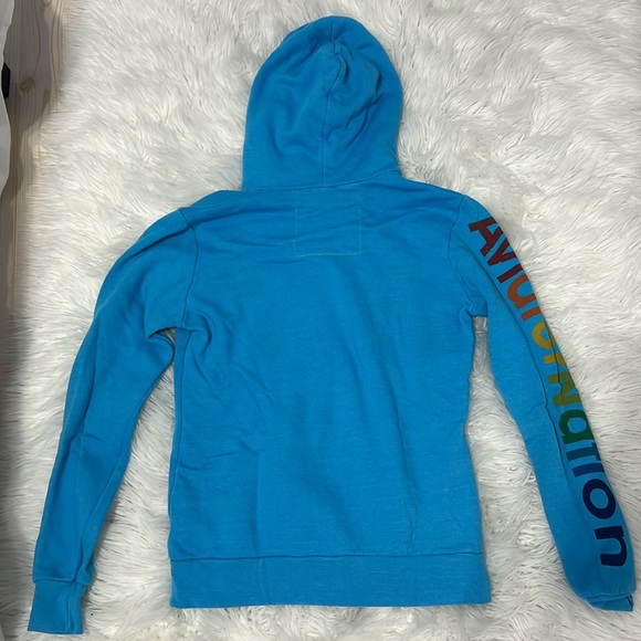 AVIATOR NATION RELAXED PULLOVER HOODIE - NEON BLUE - Picture 4 of 5